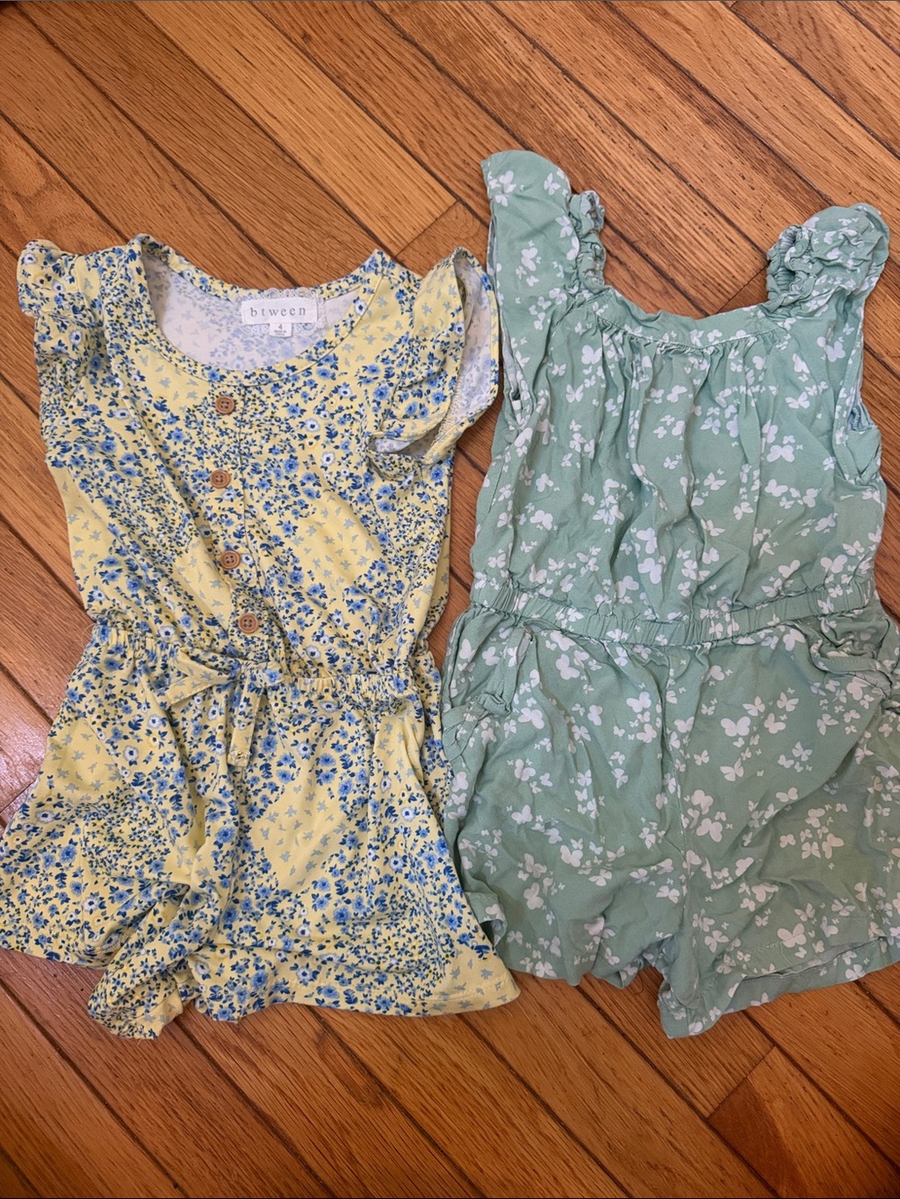 2 Elastic-Waist Rompers for Kids
